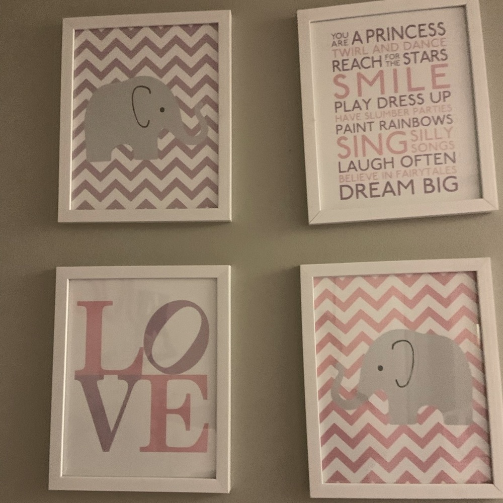 Set of 4 8x10 wall decor
